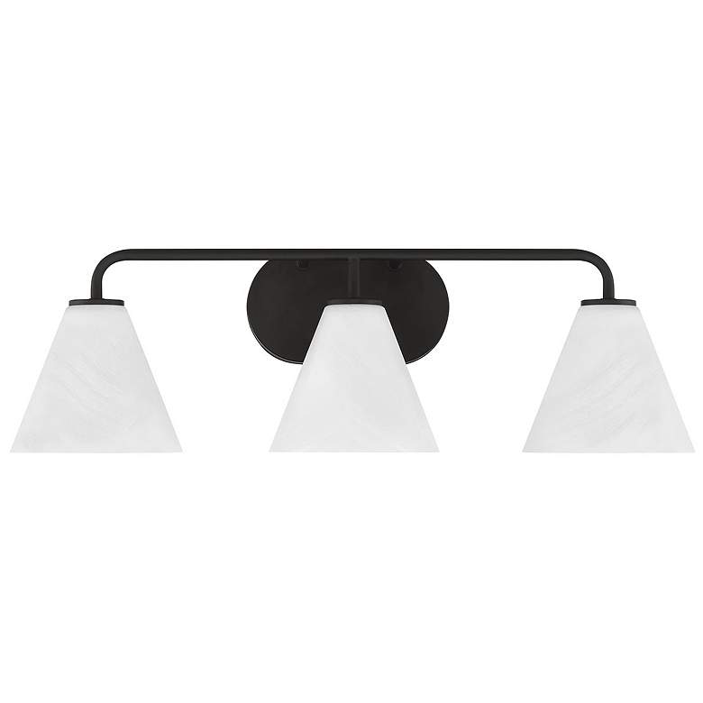 Image 2 Blair 3-Light Bathroom Vanity Light in Matte Black more views