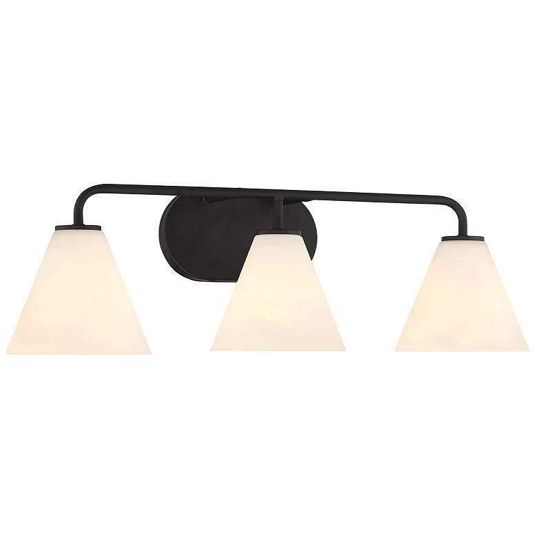 Image 3 Blair 3-Light Bathroom Vanity Light in Matte Black more views