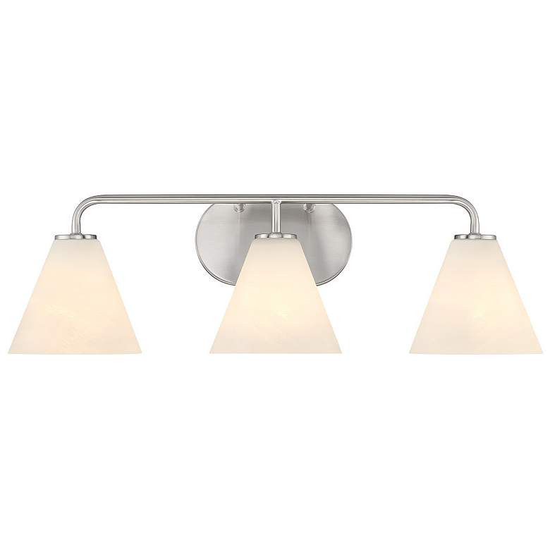 Image 1 Blair 3-Light Bathroom Vanity Light in Satin Nickel