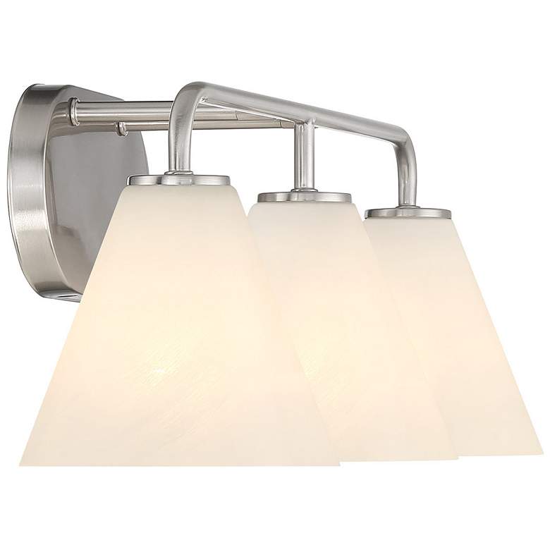 Image 5 Blair 3-Light Bathroom Vanity Light in Satin Nickel more views