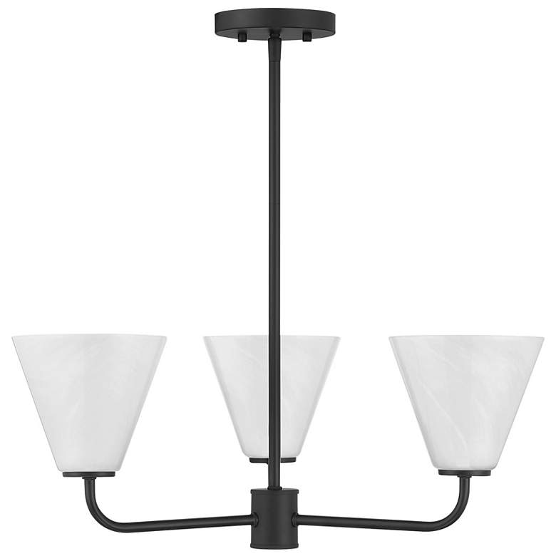Image 2 Blair 3-Light Chandelier in Matte Black more views