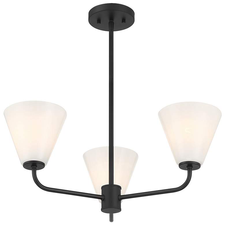 Image 3 Blair 3-Light Chandelier in Matte Black more views