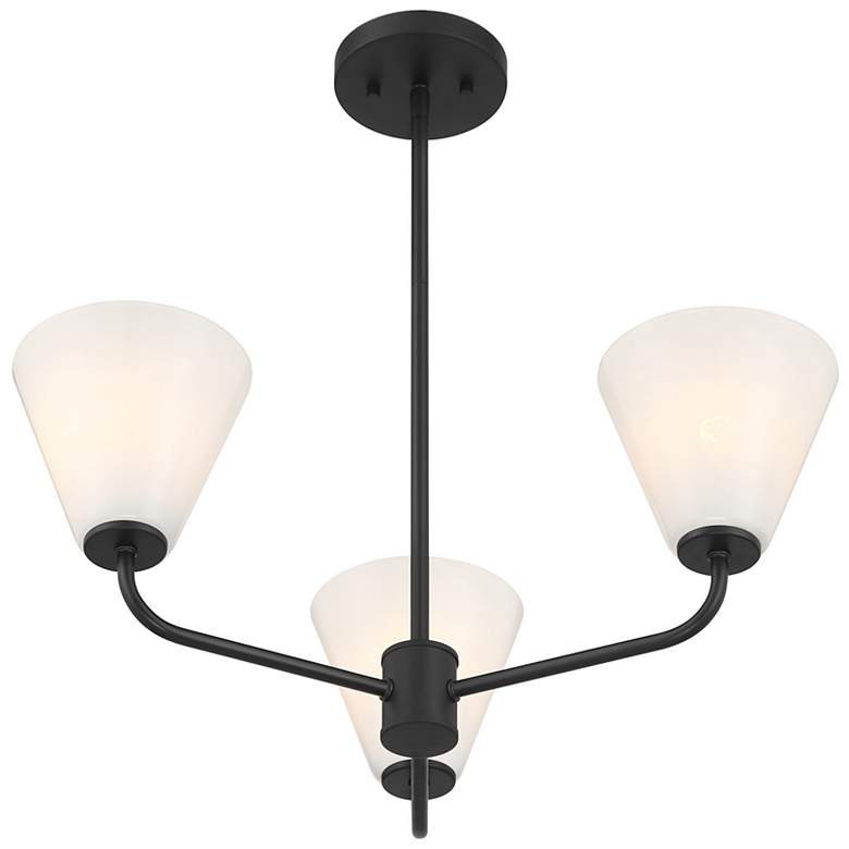 Image 4 Blair 3-Light Chandelier in Matte Black more views