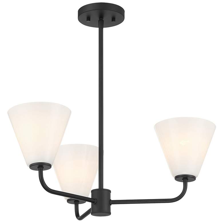 Image 5 Blair 3-Light Chandelier in Matte Black more views