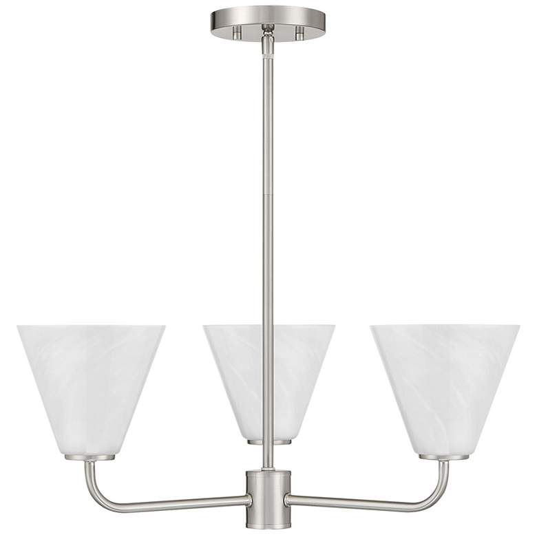 Image 2 Blair 3-Light Chandelier in Satin Nickel more views