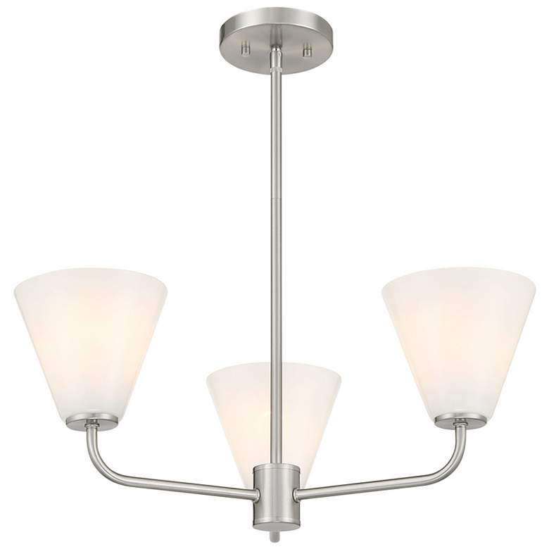 Image 3 Blair 3-Light Chandelier in Satin Nickel more views