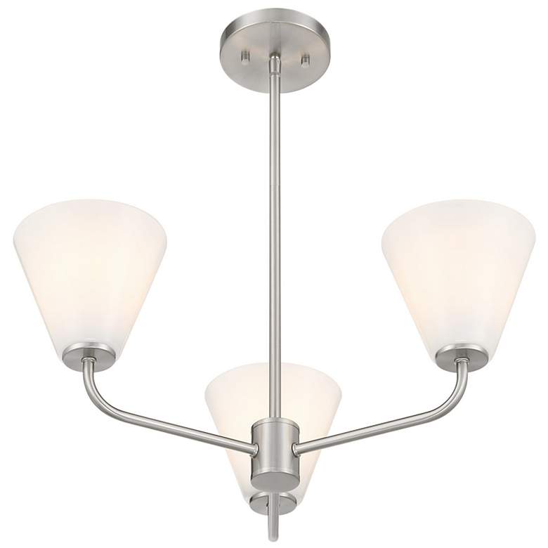 Image 4 Blair 3-Light Chandelier in Satin Nickel more views