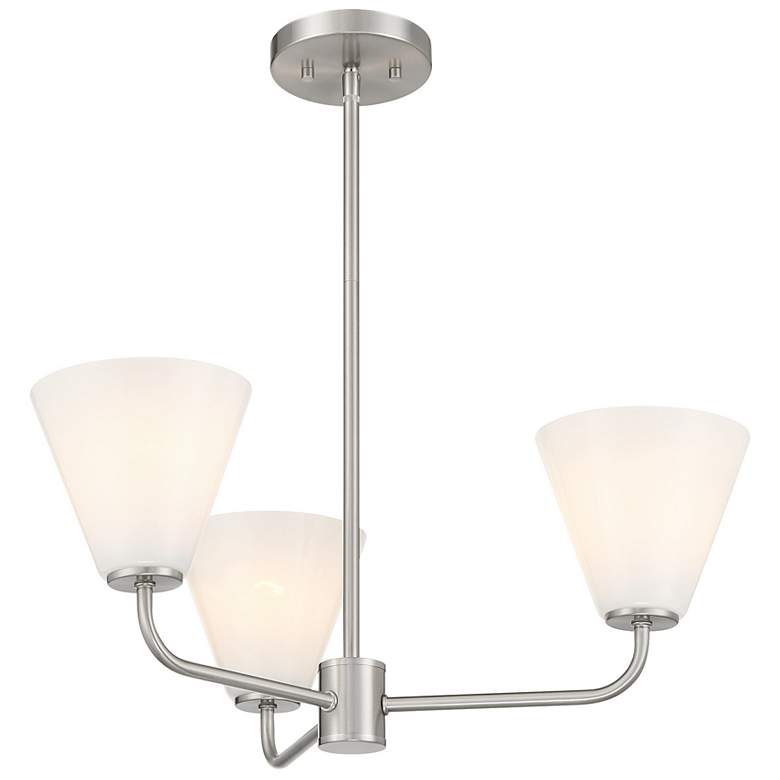 Image 5 Blair 3-Light Chandelier in Satin Nickel more views