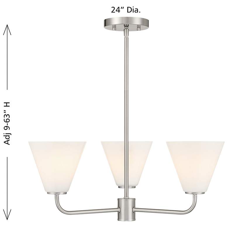 Image 6 Blair 3-Light Chandelier in Satin Nickel more views
