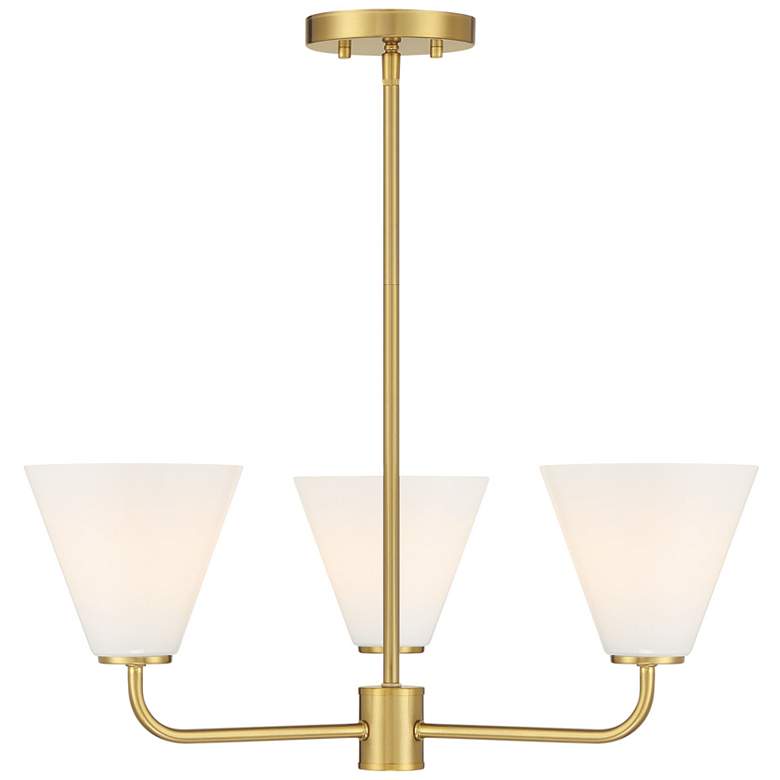 Image 1 Blair 3-Light Chandelier in Warm Brass