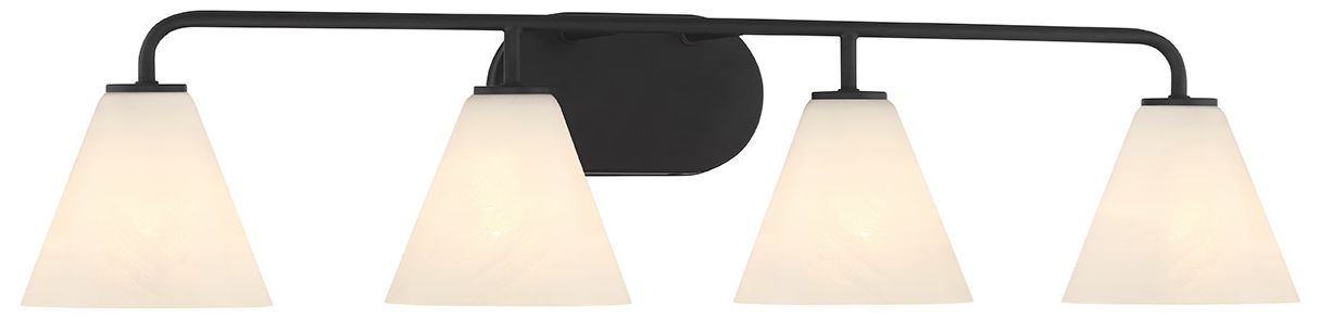 Image 3 Blair 4-Light Bathroom Vanity Light in Matte Black more views