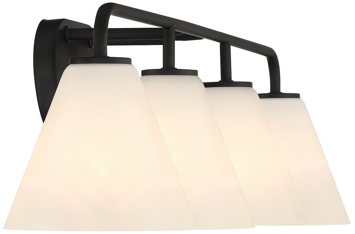 Image 5 Blair 4-Light Bathroom Vanity Light in Matte Black more views