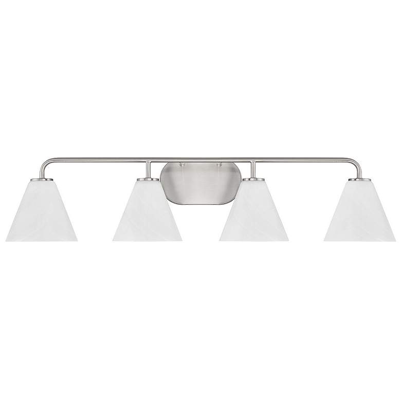Image 2 Blair 4-Light Bathroom Vanity Light in Satin Nickel more views
