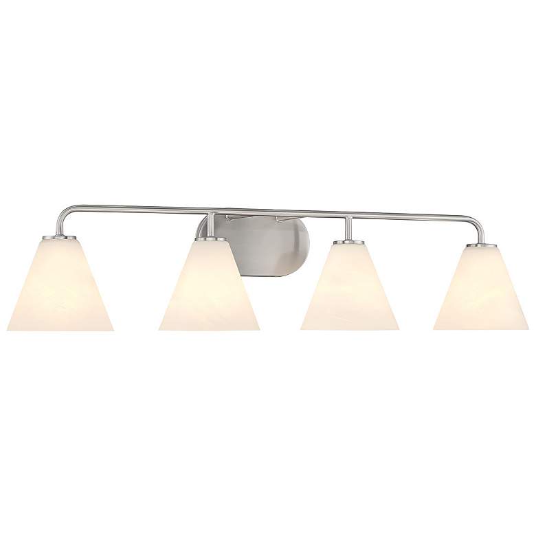 Image 3 Blair 4-Light Bathroom Vanity Light in Satin Nickel more views