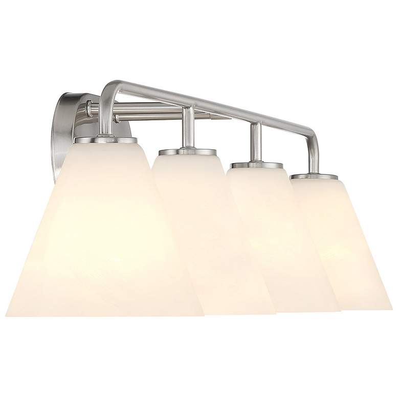 Image 5 Blair 4-Light Bathroom Vanity Light in Satin Nickel more views