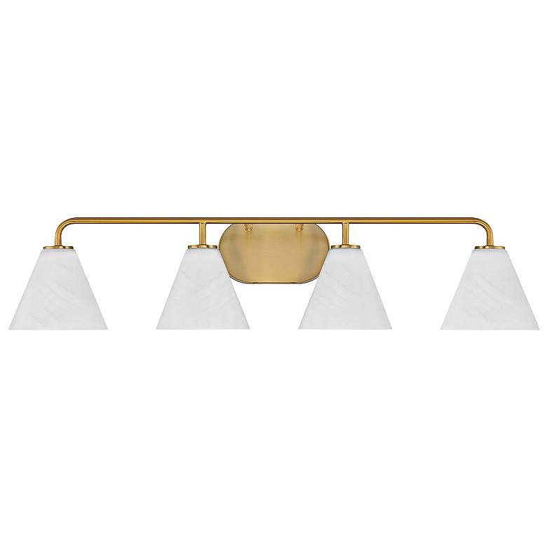 Image 3 Blair 4-Light Bathroom Vanity Light in Warm Brass more views