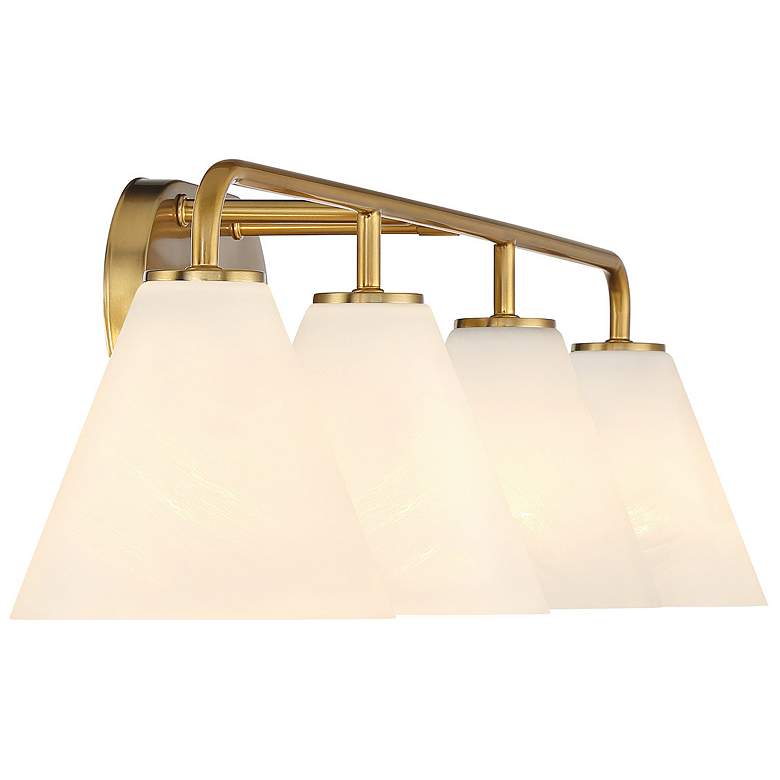 Image 6 Blair 4-Light Bathroom Vanity Light in Warm Brass more views