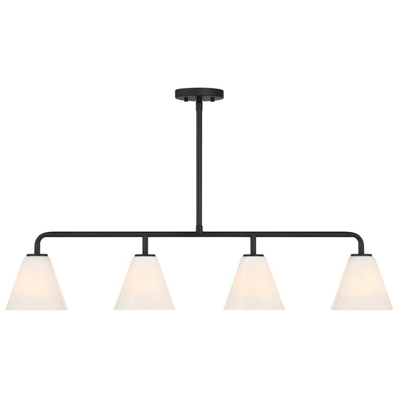 Image 1 Blair 4-Light Linear Chandelier in Matte Black