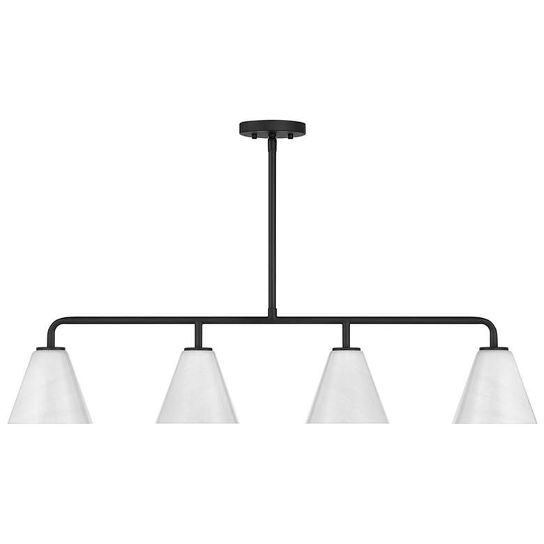 Image 2 Blair 4-Light Linear Chandelier in Matte Black more views