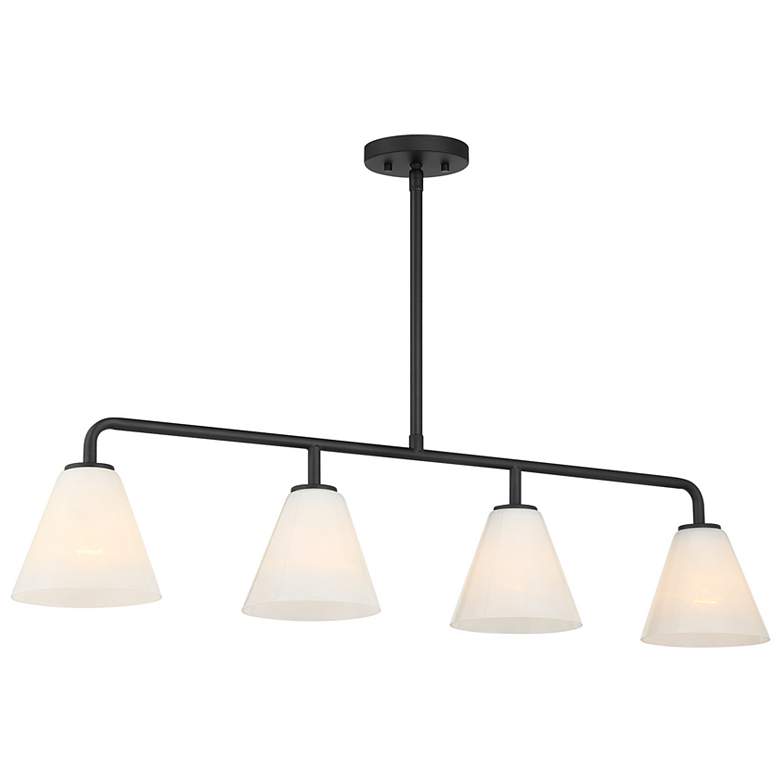 Image 3 Blair 4-Light Linear Chandelier in Matte Black more views