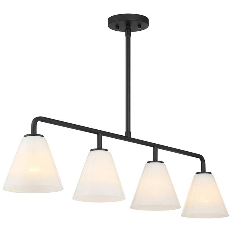 Image 4 Blair 4-Light Linear Chandelier in Matte Black more views