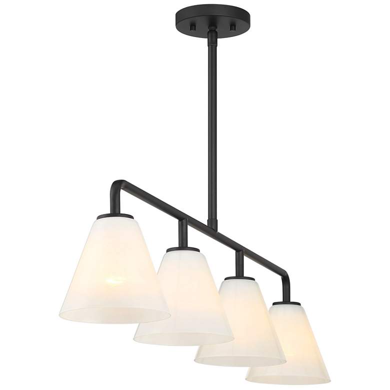 Image 5 Blair 4-Light Linear Chandelier in Matte Black more views