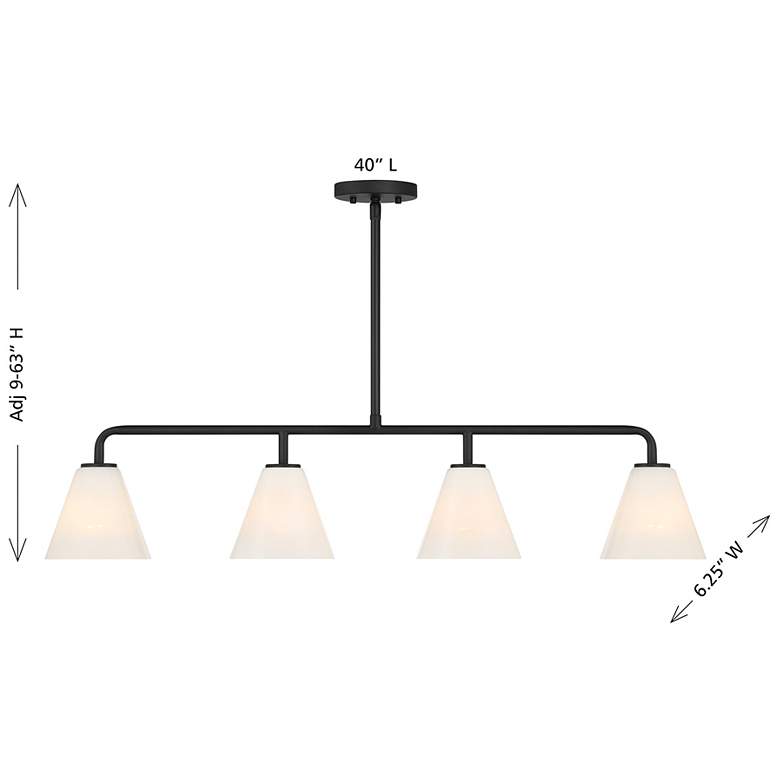 Image 6 Blair 4-Light Linear Chandelier in Matte Black more views