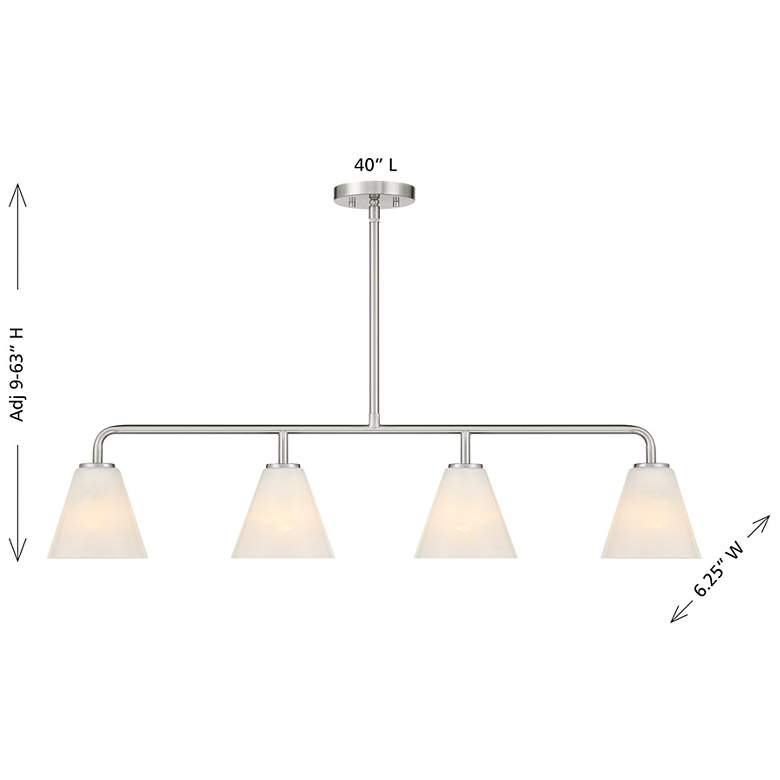 Image 6 Blair 4-Light Linear Chandelier in Satin Nickel more views
