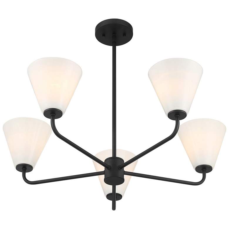 Image 4 Blair 5-Light Chandelier in Matte Black more views