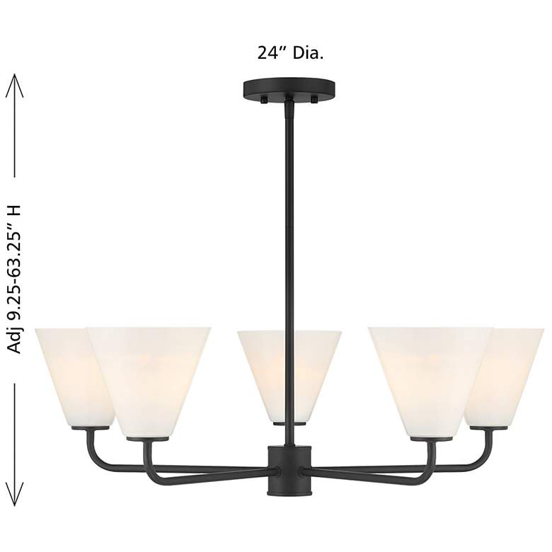 Image 7 Blair 5-Light Chandelier in Matte Black more views