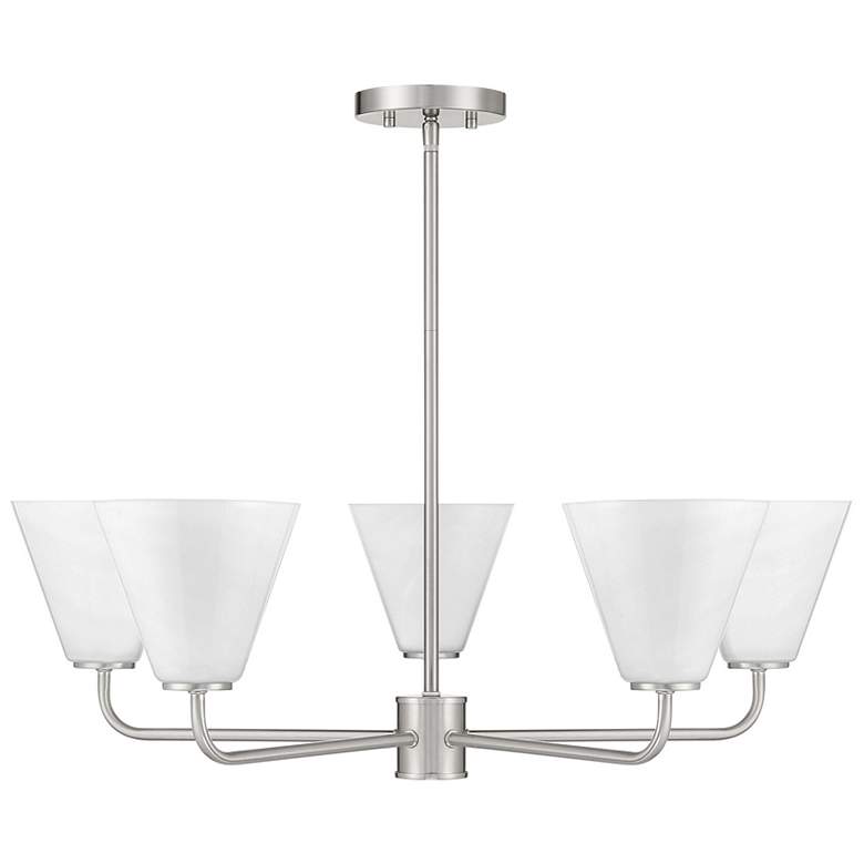 Image 2 Blair 5-Light Chandelier in Satin Nickel more views