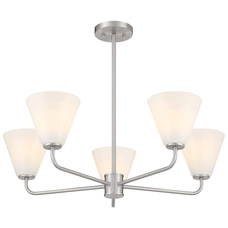 Image 3 Blair 5-Light Chandelier in Satin Nickel more views