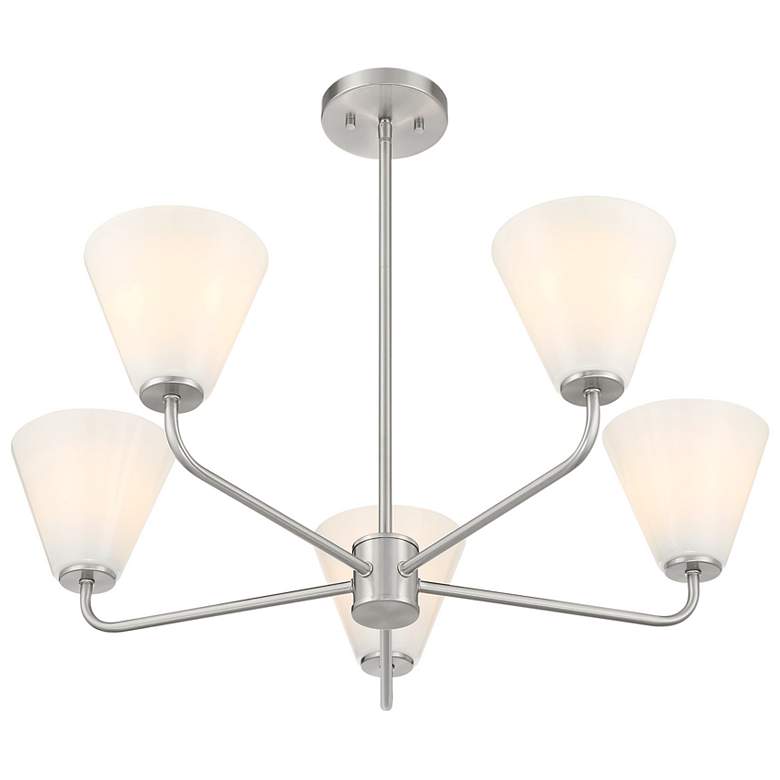 Image 4 Blair 5-Light Chandelier in Satin Nickel more views