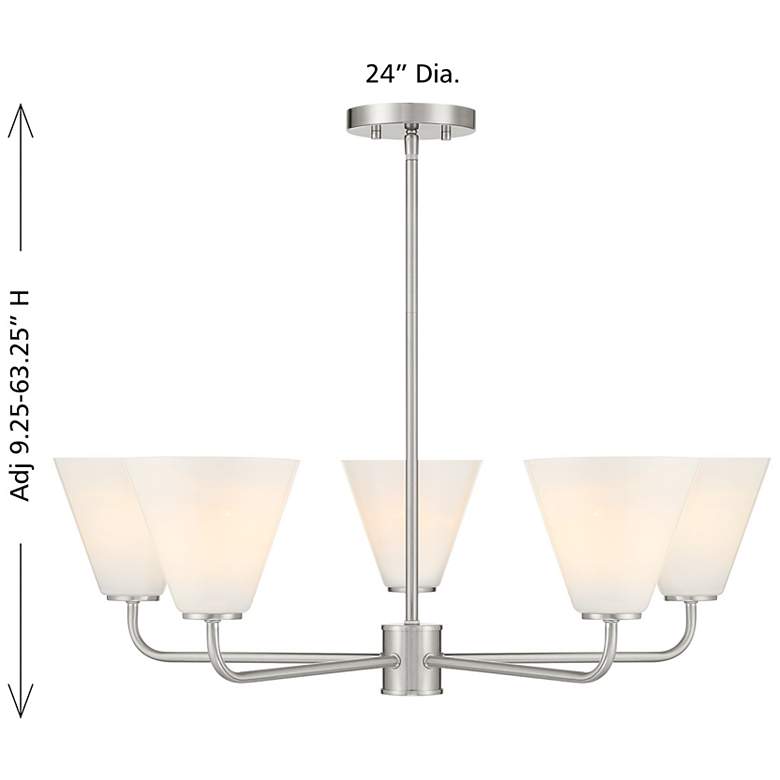 Image 7 Blair 5-Light Chandelier in Satin Nickel more views