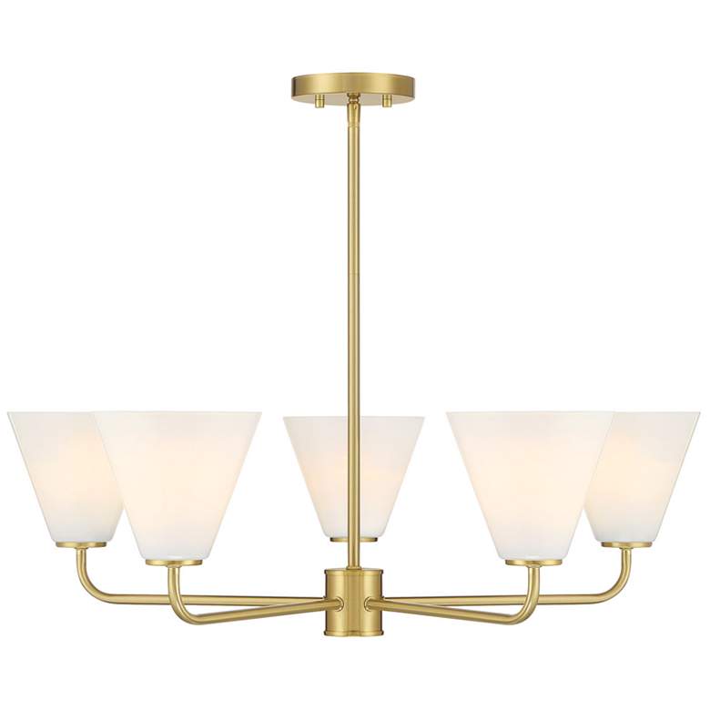 Image 1 Blair 5-Light Chandelier in Warm Brass