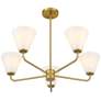 4_Blair 5-Light Chandelier in Warm Brass more views