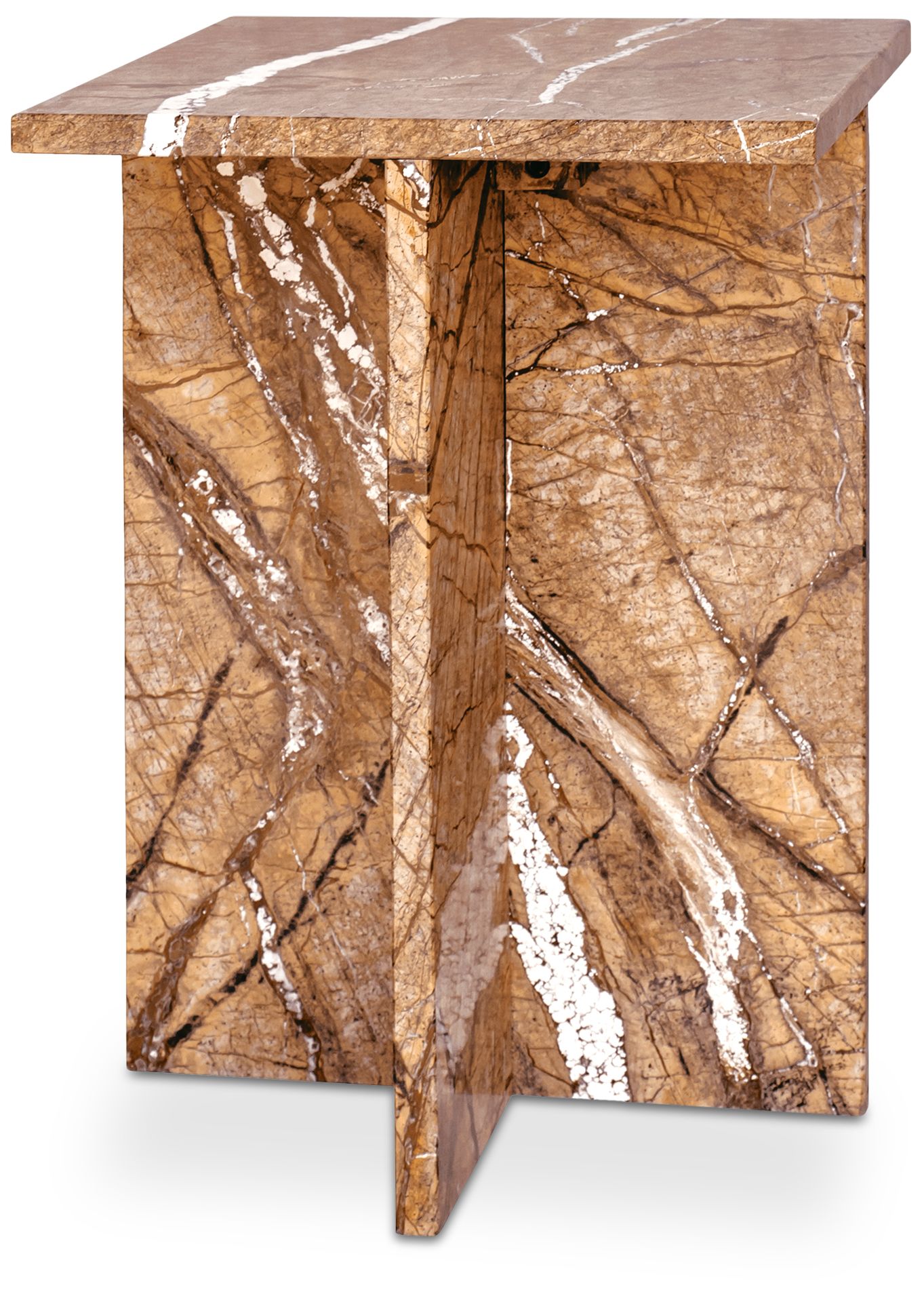 Image 2 Blair Accent Table Golden Forest Marble more views