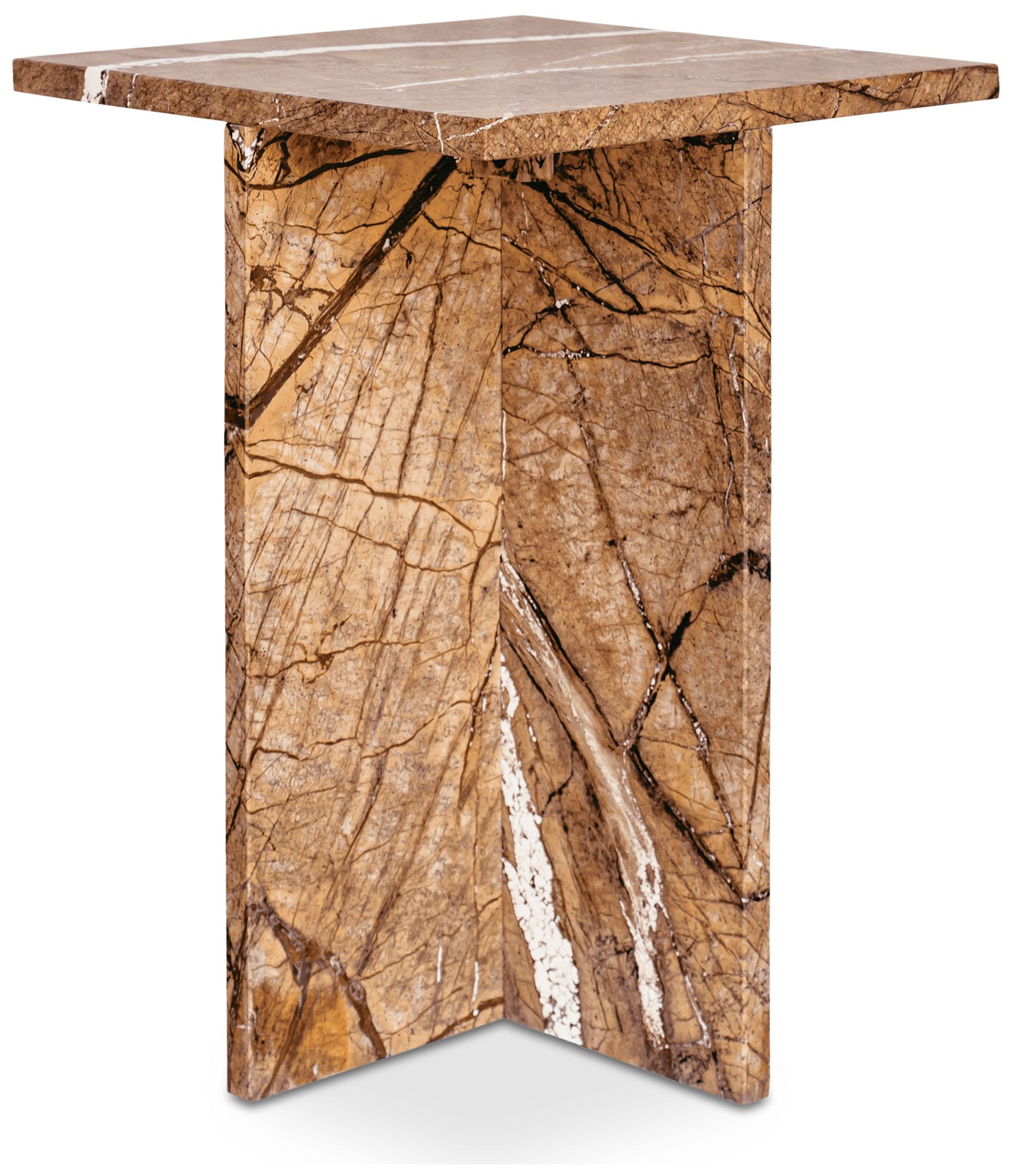 Image 3 Blair Accent Table Golden Forest Marble more views