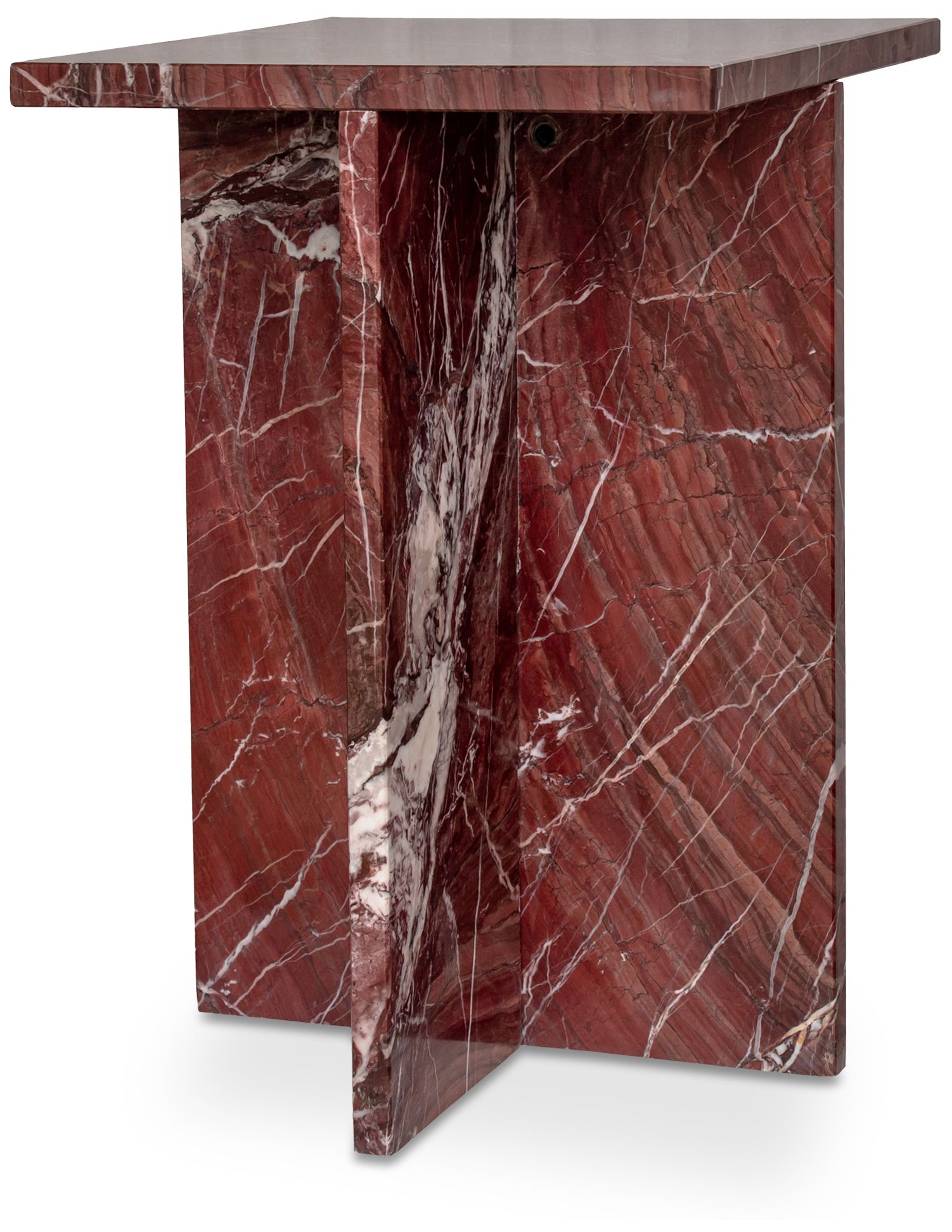 Image 2 Blair Accent Table Rosso Levanto Marble more views