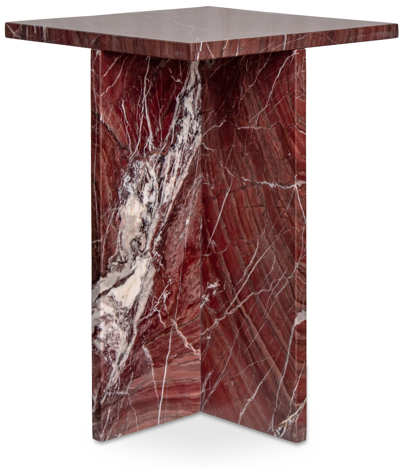 Image 3 Blair Accent Table Rosso Levanto Marble more views