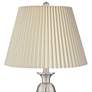 Blair Brushed Nickel Metal Lamps with Ivory Linen Pleated Shades Set of 2