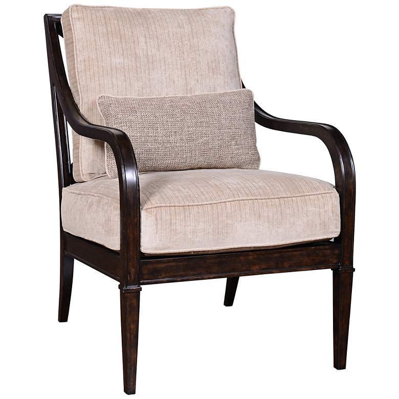 Image 1 Blair Fawn Espresso X-Back Accent Chair