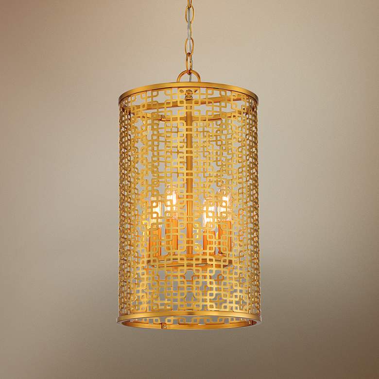 Image 1 Blairmoor 11 1/4" Wide Honey Gold Foyer Mini Pendant Light