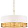 Blairmoor 33 1/2" Wide Honey Gold and Faux Silk Pendant Light