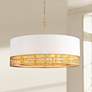 Blairmoor 33 1/2" Wide Honey Gold and Faux Silk Pendant Light