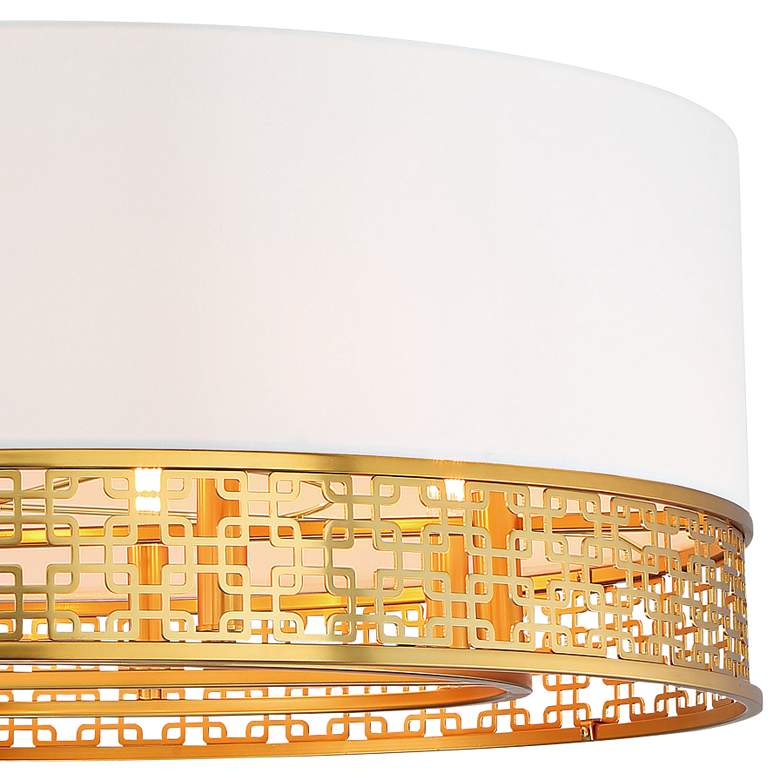 Image 3 Blairmoor 33 1/2" Wide Honey Gold and Faux Silk Pendant Light more views