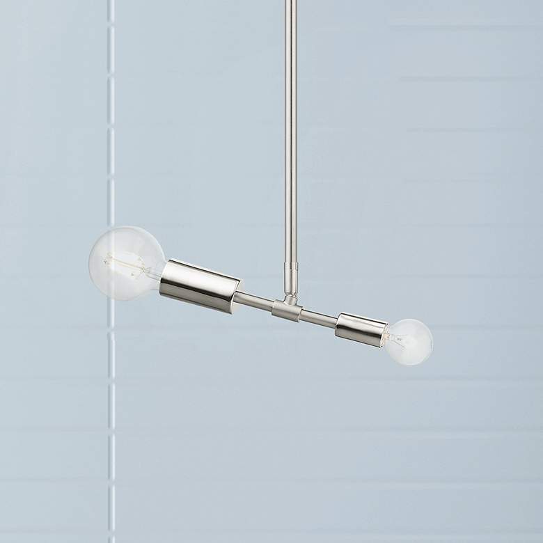 Image 1 Blairwood 2 Light Brushed Nickel Pendant