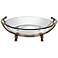 Blaise 17" Wide Bronze Stand with Clear Glass Bowl