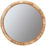Blaise Natural Rattan 34 3/4" Round Wall Mirror