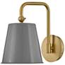 1_Blake 11 3/4"H Lacquered Brass with French Gray Wall Sconce